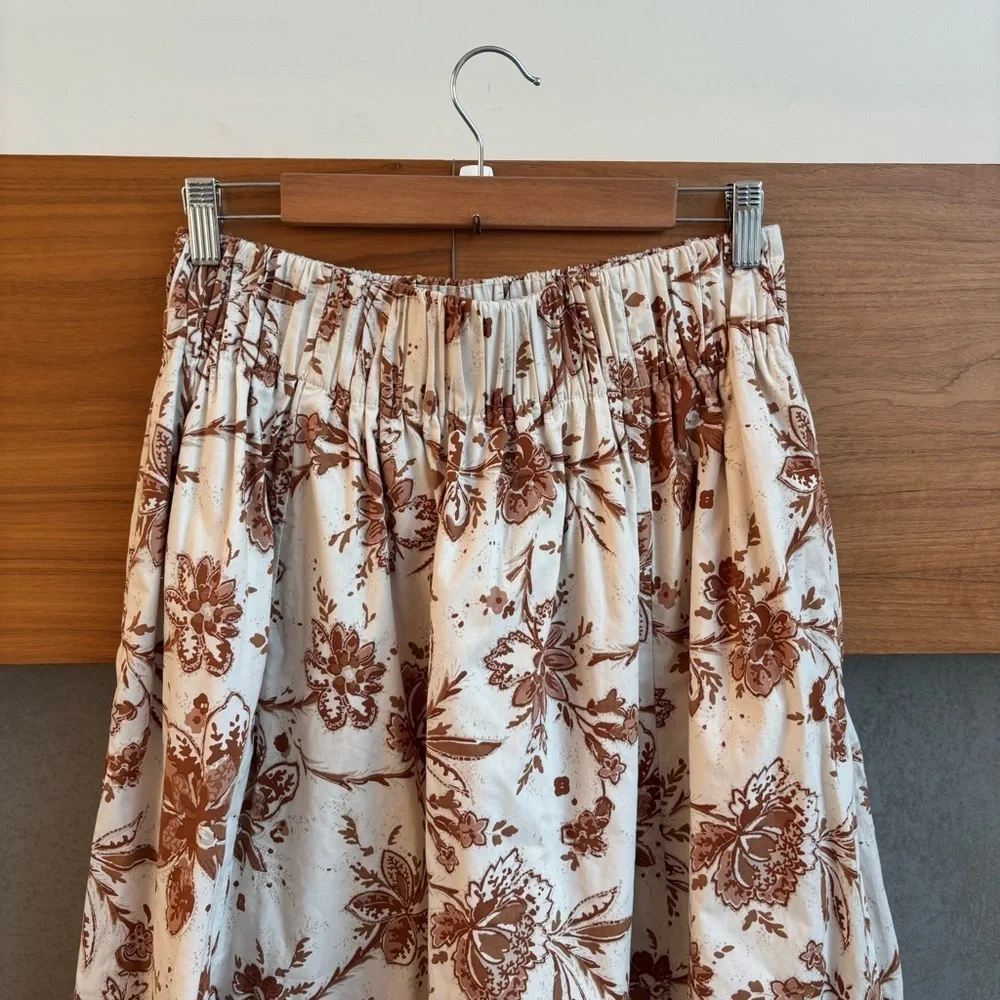 Abercrombie & Fitch Cream and Brown Floral Maxi skirt! Skirt only!